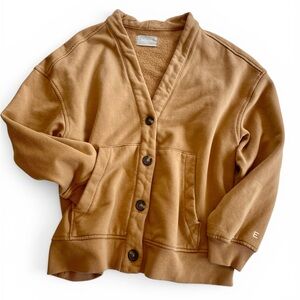 Everlane Tan / Camel Organic Cotton Button-Front Cardigan Size Women’s Large